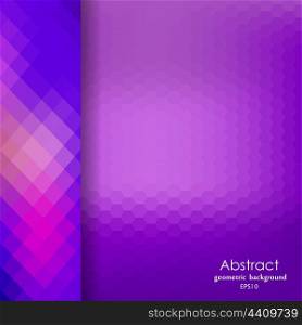 Abstract violet geometric pattern of hexagons