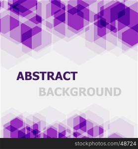 Abstract violet hexagon overlapping background, stock vector