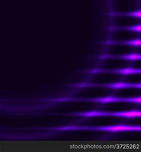 Abstract violet lights vector background with copy space.