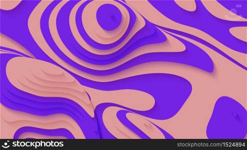 Abstract violet paper cut terrain. Paper sclices with soft shadow form 3d hills. Minimalistic design. Vector illustration. Paper craft landscape. Abstract violet paper cut terrain. Paper sclices with soft shadow form 3d hills. Minimalistic design. Vector illustration. Paper craft landscape.