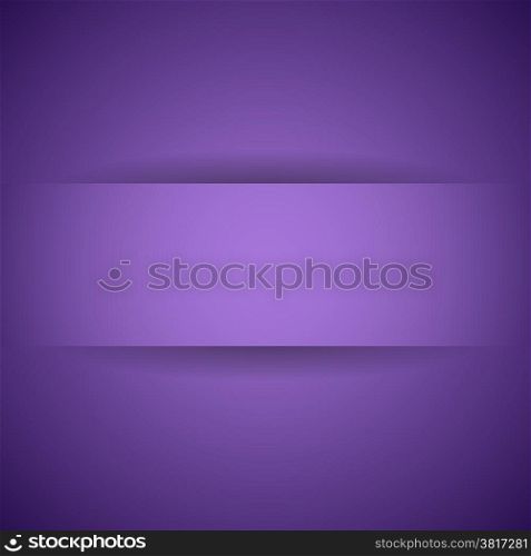 Abstract violet paper with shadow background, stock vector