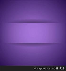 Abstract violet paper with shadow background, stock vector