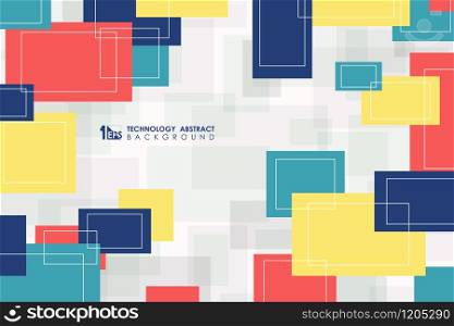 Abstract vivid colorful square pattern design of tech decorative with space background. Decorate for ad, poster, template design, ad, print. illustration vector eps10