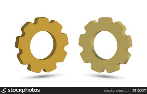 Abstract volumetric detail of a round shape. Vector illustration isolated on a white background, stylized design