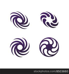 Abstract vortex spin logo icon design