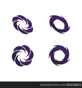 Abstract vortex spin logo icon design