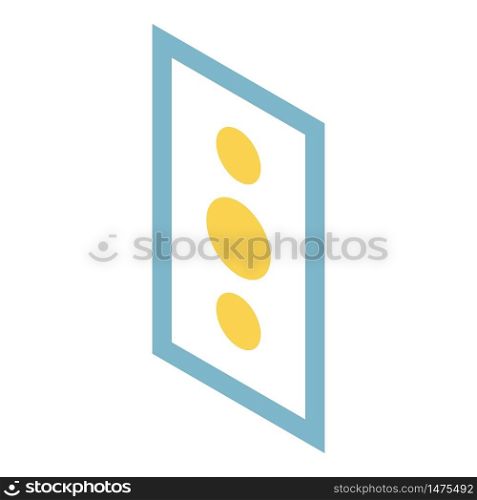Abstract wall picture icon. Isometric of abstract wall picture vector icon for web design isolated on white background. Abstract wall picture icon, isometric style