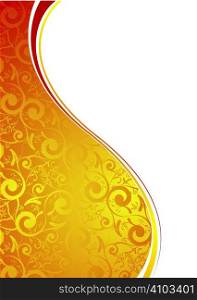 Abstract wallpaper design in yellow and orange with copyspace
