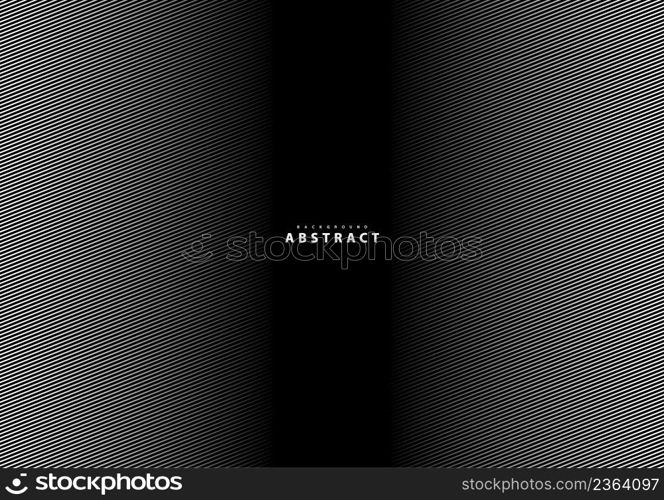 Abstract warped background, vector template for your ideas, monochromatic lines texture, waved lines texture. Brand new style for your business design