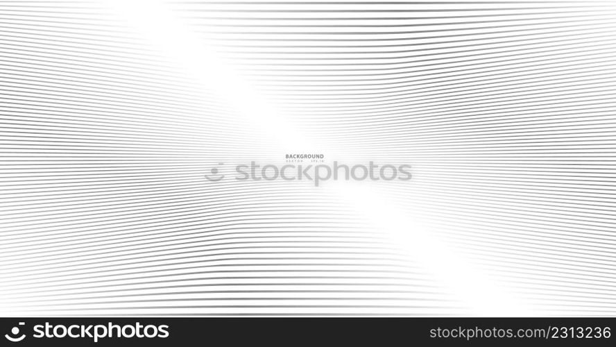 Abstract warped Diagonal Striped Background. Vector curved twisted slanting, waved lines texture. Brand new style for your business design.