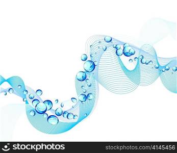 Abstract water background with bubbles of air