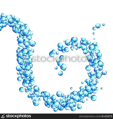 Abstract water vector background with bubbles of air