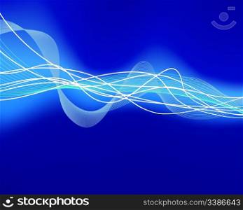 Abstract water vector background with neon glowing