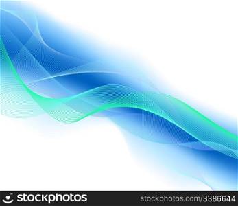 Abstract water vector background with neon glowing