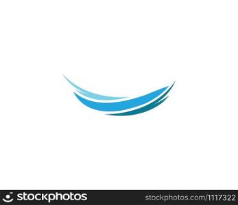 Abstract water wave logo element nature vector