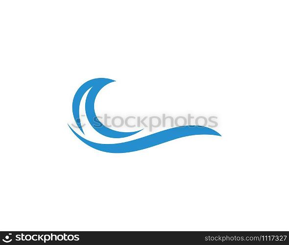 Abstract water wave logo element nature vector