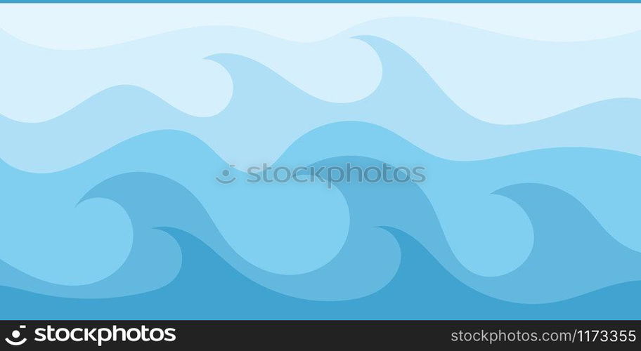 Abstract Water wave vector illustration design background