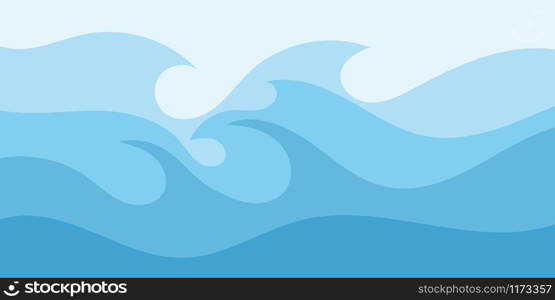 Abstract Water wave vector illustration design background