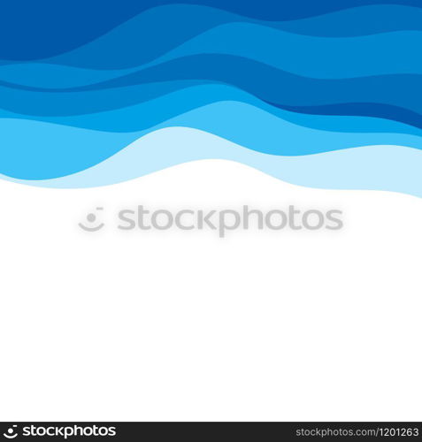 Abstract Water wave vector illustration design background