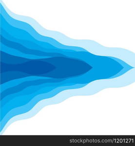 Abstract Water wave vector illustration design background