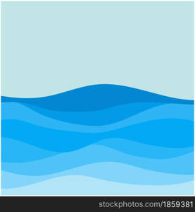 Abstract Water wave vector illustration design background