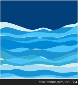 Abstract Water wave vector illustration design background