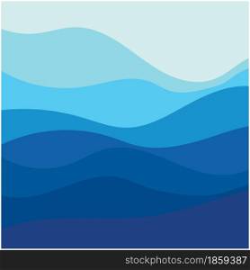 Abstract Water wave vector illustration design background