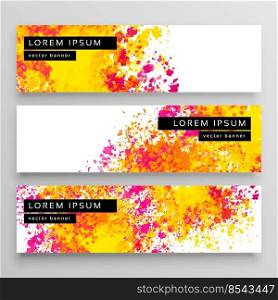 abstract watercolor web banner design background vector. abstract watercolor web banner design background
