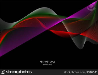 Abstract wave background. Color Vector illustration