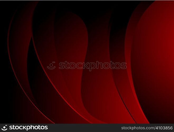 Abstract wave background with glowing red theme and copy space