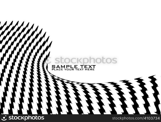 Abstract wave background with jagged lines and copy space