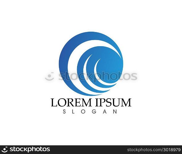 Abstract Wave Beach logo Flow Water Isolated