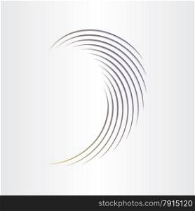 abstract wave design element lines with pattern curve