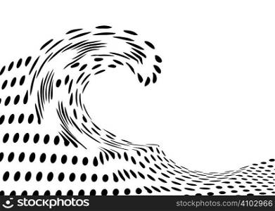 abstract wave design made out of distorted circles