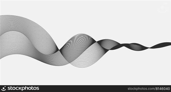 Abstract wave e≤ment for design. Digital frequency track equalizer. Stylized li≠art background. Vector illustration