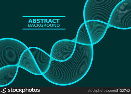 Abstract wave element for design. Digital frequency track equalizer. Stylized line art background. Vector illustration