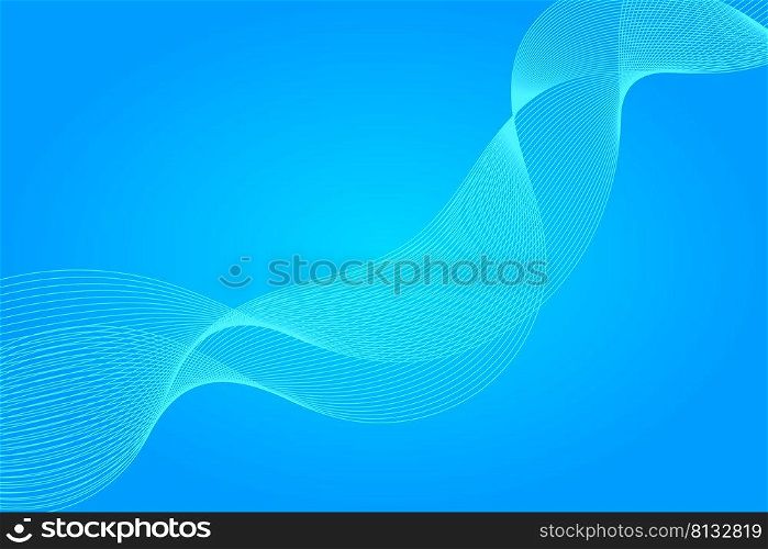 Abstract wave element for design. Digital frequency track equalizer. Stylized line art background. Vector illustration