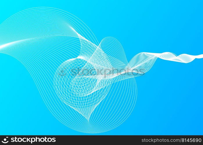 Abstract wave element for design. Digital frequency track equalizer. Stylized line art background. Vector illustration