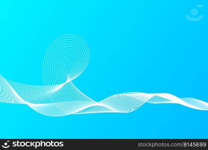 Abstract wave element for design. Digital frequency track equalizer. Stylized line art background. Vector illustration