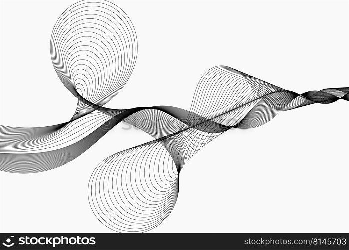 Abstract wave element for design. Digital frequency track equalizer. Stylized line art background. Vector illustration