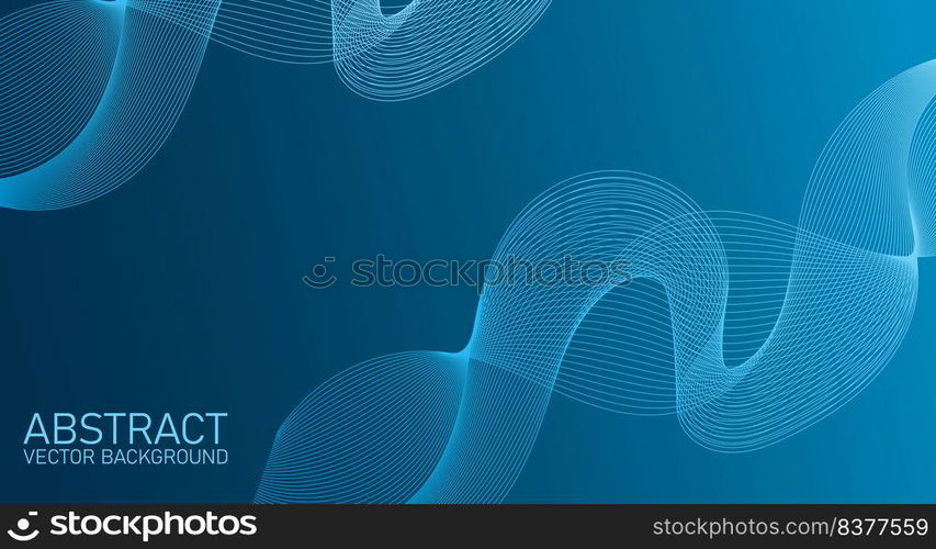 Abstract wave element for design. Stylized line art background. Digital frequency track equalizer. Abstract colorful lines vector background. Stylish color background illustration