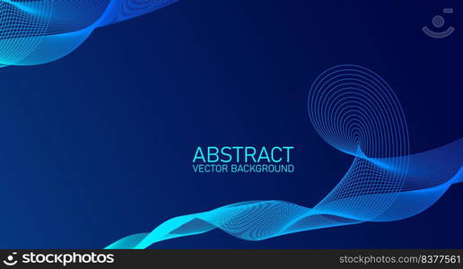 Abstract wave element for design. Stylized line art background. Digital frequency track equalizer. Abstract colorful lines vector background. Stylish color background illustration