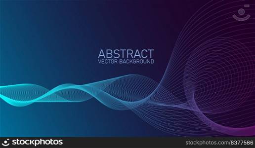 Abstract wave element for design. Stylized line art background. Digital frequency track equalizer. Abstract colorful lines vector background. Stylish color background illustration