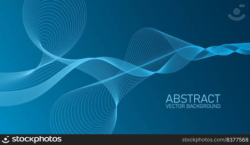 Abstract wave element for design. Stylized line art background. Digital frequency track equalizer. Abstract colorful lines vector background. Stylish color background illustration