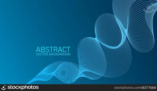 Abstract wave element for design. Stylized line art background. Digital frequency track equalizer. Abstract colorful lines vector background. Stylish color background illustration