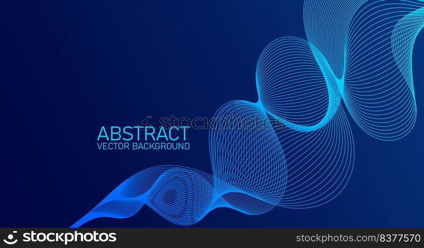 Abstract wave element for design. Stylized line art background. Digital frequency track equalizer. Abstract colorful lines vector background. Stylish color background illustration