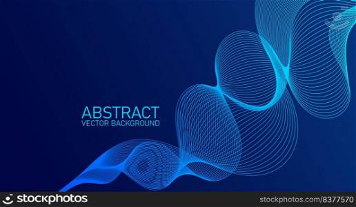 Abstract wave element for design. Stylized line art background. Digital frequency track equalizer. Abstract colorful lines vector background. Stylish color background illustration