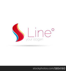 Abstract wave line logo. Vector illustration. Abstract wave line logo