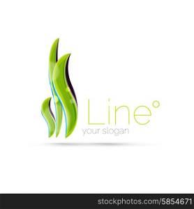 Abstract wave line logo. Vector illustration. Abstract wave line logo
