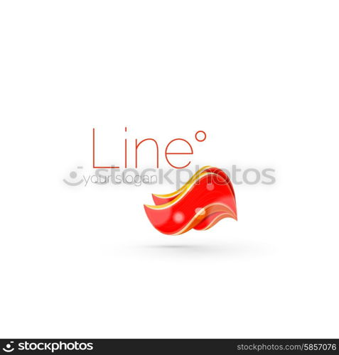 Abstract wave line logo. Vector illustration. Abstract wave line logo